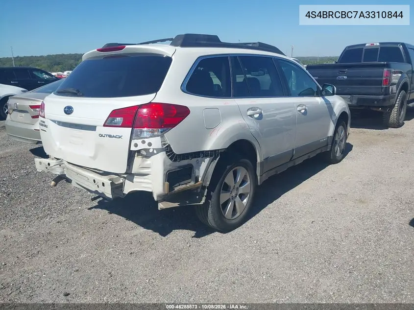 2010 SUBARU OUTBACK VIN 4S4BRCBC7A3310844 — фото 4