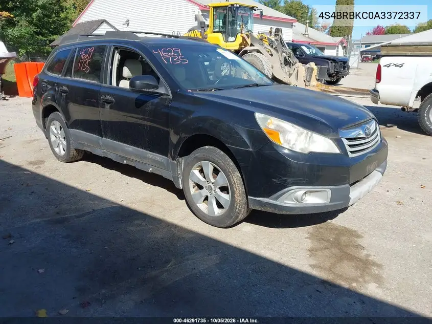 SUBARU OUTBACK 2010, VIN 4S4BRBKC0A3372337