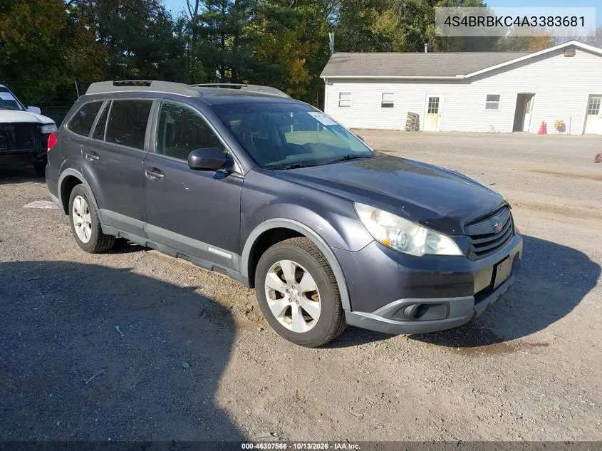 SUBARU OUTBACK 2010, VIN 4S4BRBKC4A3383681