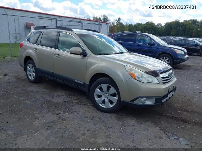SUBARU OUTBACK 2010, VIN 4S4BRBCC8A3337401