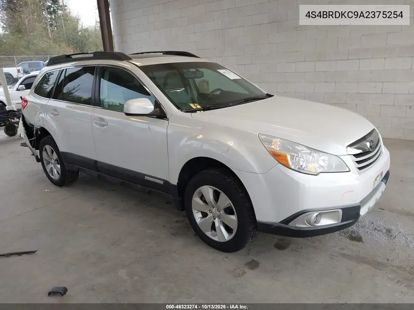 SUBARU OUTBACK 2010, VIN 4S4BRDKC9A2375254