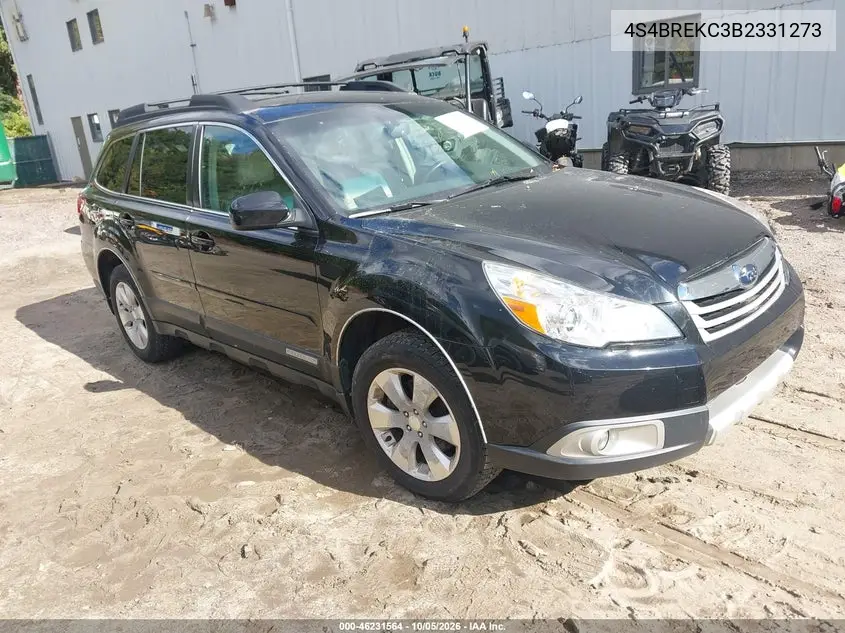SUBARU OUTBACK 2011, VIN 4S4BREKC3B2331273