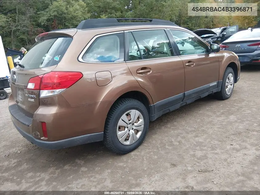 2011 SUBARU OUTBACK VIN 4S4BRBAC4B3396871 — фото 4