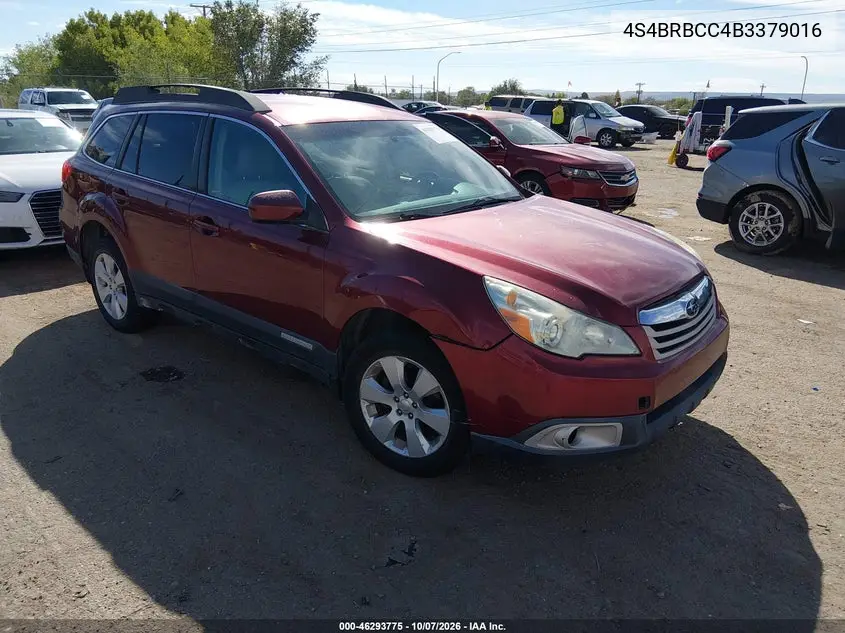 SUBARU OUTBACK 2011, VIN 4S4BRBCC4B3379016
