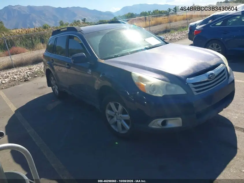 SUBARU OUTBACK 2011, VIN 4S4BRBCC3B3430604
