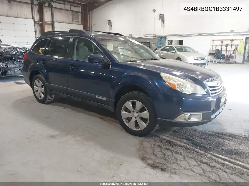 SUBARU OUTBACK 2011, VIN 4S4BRBGC1B3331497