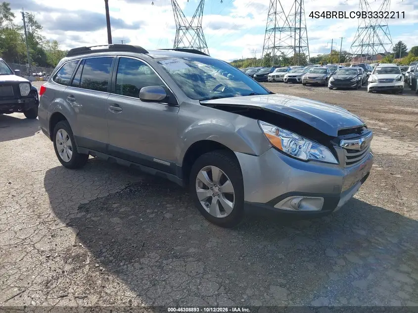 SUBARU OUTBACK 2011, VIN 4S4BRBLC9B3332211