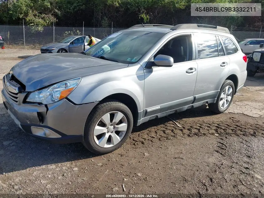 2011 SUBARU OUTBACK VIN 4S4BRBLC9B3332211 — фото 2