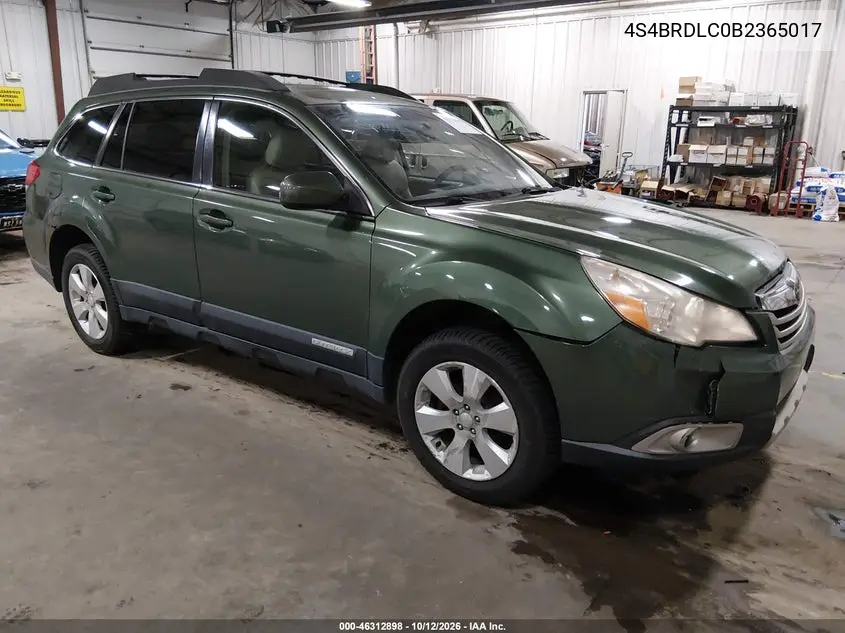 SUBARU OUTBACK 2011, VIN 4S4BRDLC0B2365017