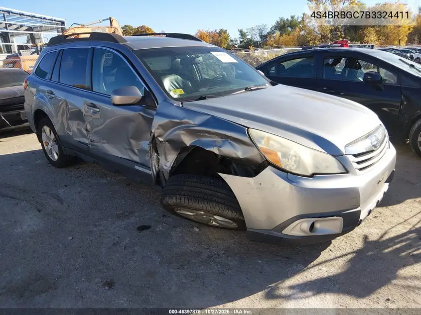 SUBARU OUTBACK 2011, VIN 4S4BRBGC7B3324411
