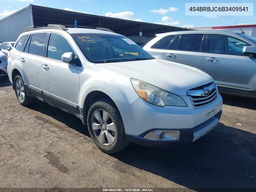 SUBARU OUTBACK 2011, VIN 4S4BRBJC6B3409541
