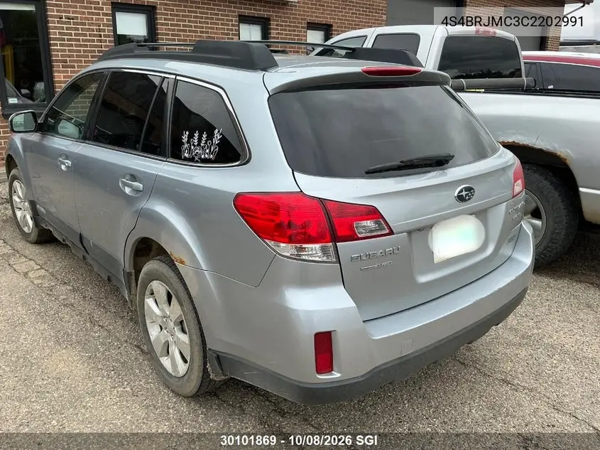 2012 SUBARU OUTBACK VIN 4S4BRJMC3C2202991 — фото 3
