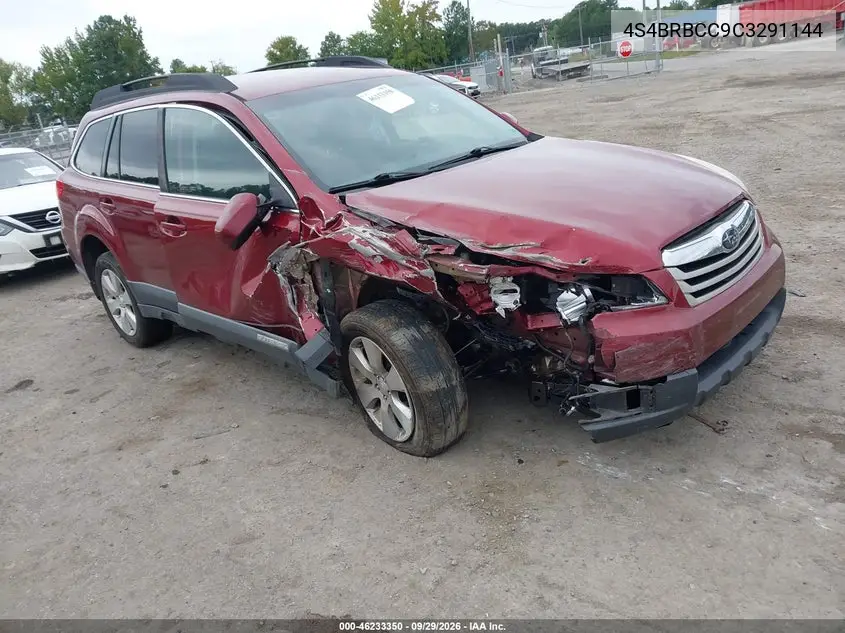SUBARU OUTBACK 2012, VIN 4S4BRBCC9C3291144