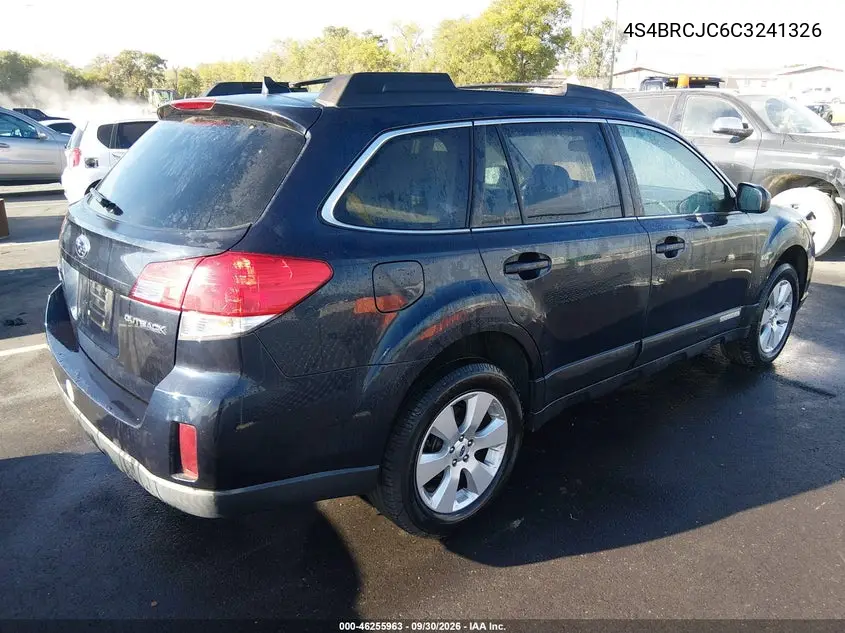 2012 SUBARU OUTBACK VIN 4S4BRCJC6C3241326 — фото 4
