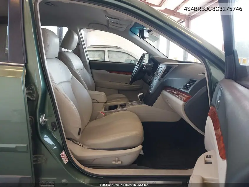 2012 SUBARU OUTBACK VIN 4S4BRBJC8C3275746 — фото 5
