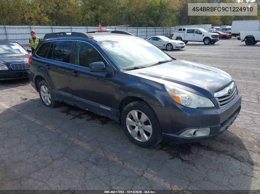 SUBARU OUTBACK 2012, VIN 4S4BRBFC9C1224910