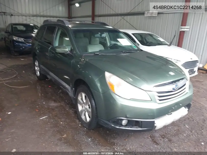 SUBARU OUTBACK 2012, VIN 4S4BRDKC1C2214268