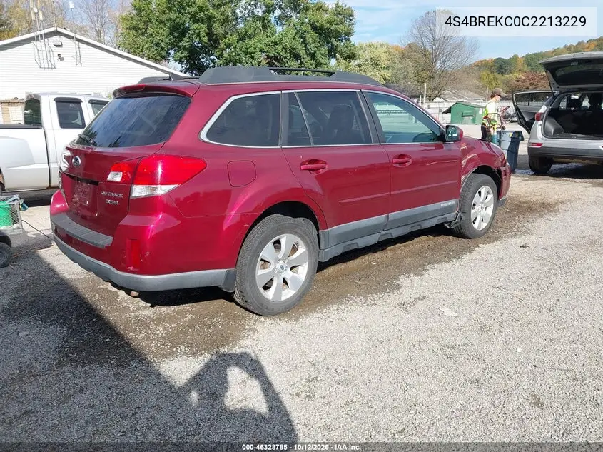 2012 SUBARU OUTBACK VIN 4S4BREKC0C2213229 — фото 4