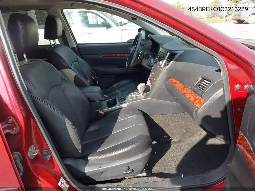 2012 SUBARU OUTBACK VIN 4S4BREKC0C2213229 — фото 5