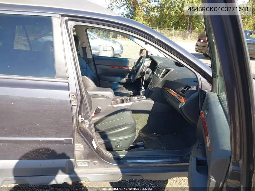 2012 SUBARU OUTBACK VIN 4S4BRCKC4C3271648 — фото 5