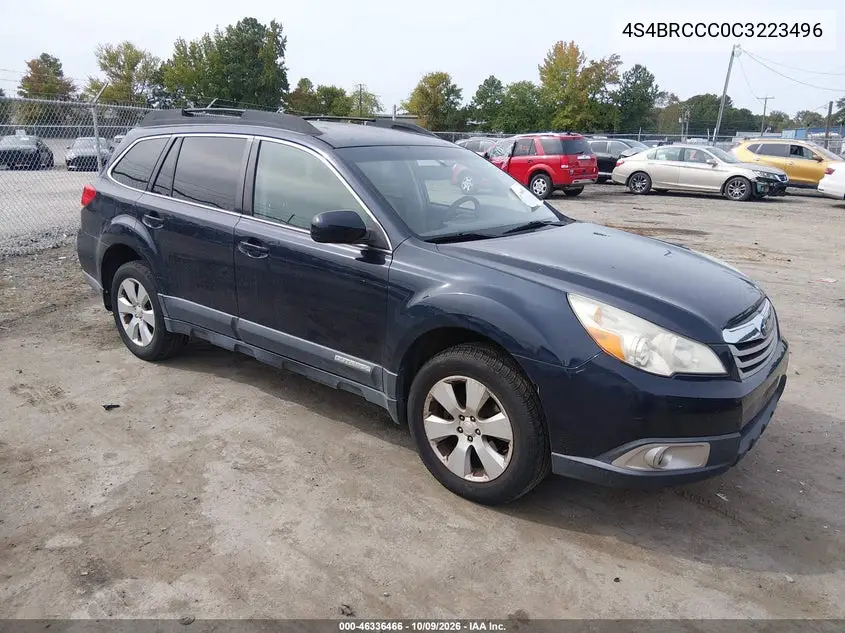 SUBARU OUTBACK 2012, VIN 4S4BRCCC0C3223496