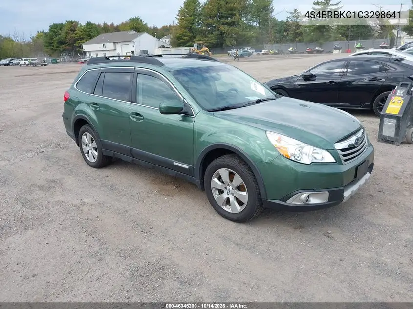 SUBARU OUTBACK 2012, VIN 4S4BRBKC1C3298641