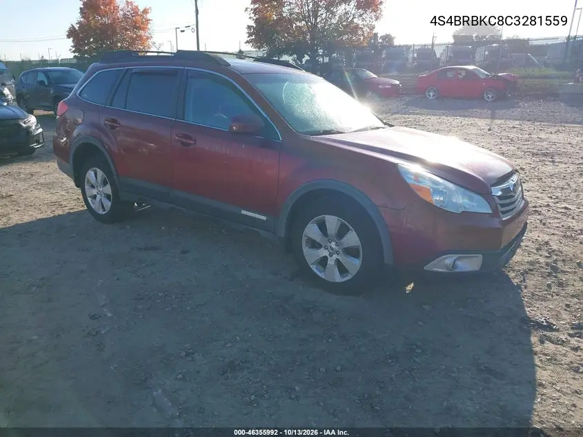 SUBARU OUTBACK 2012, VIN 4S4BRBKC8C3281559