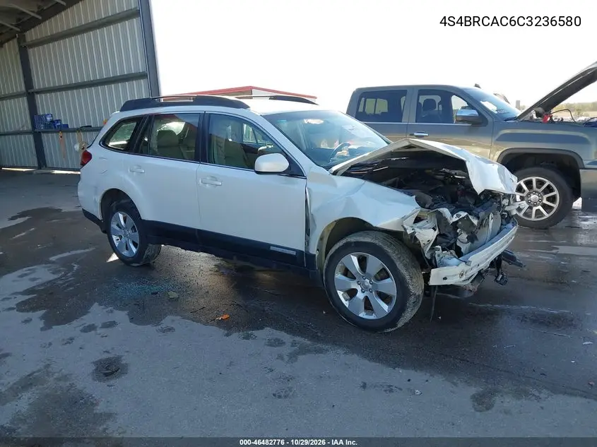 SUBARU OUTBACK 2012, VIN 4S4BRCAC6C3236580