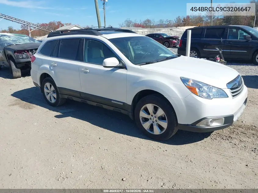 SUBARU OUTBACK 2012, VIN 4S4BRCLC9C3206647