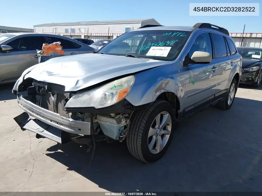 2013 SUBARU OUTBACK VIN 4S4BRCKC2D3282522 — фото 2