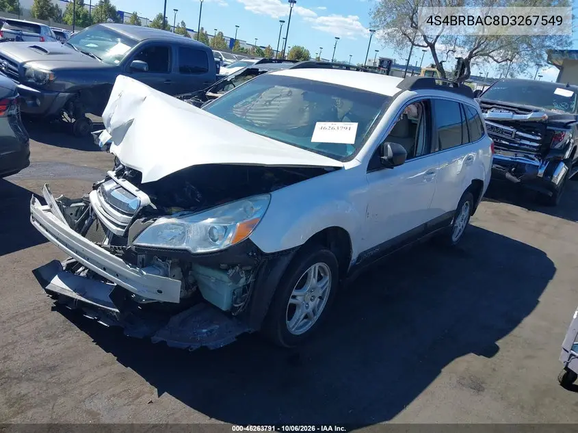 2013 SUBARU OUTBACK VIN 4S4BRBAC8D3267549 — фото 2