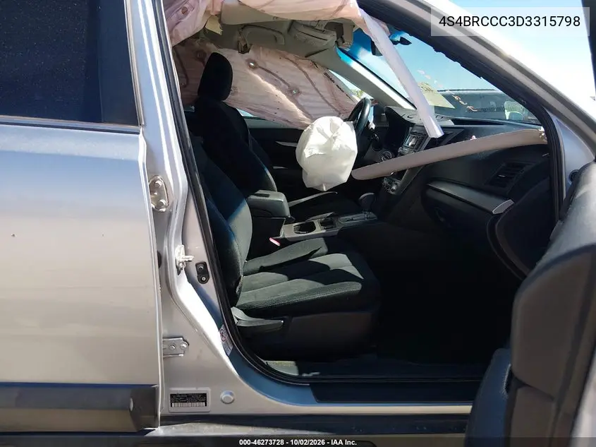 2013 SUBARU OUTBACK VIN 4S4BRCCC3D3315798 — фото 5