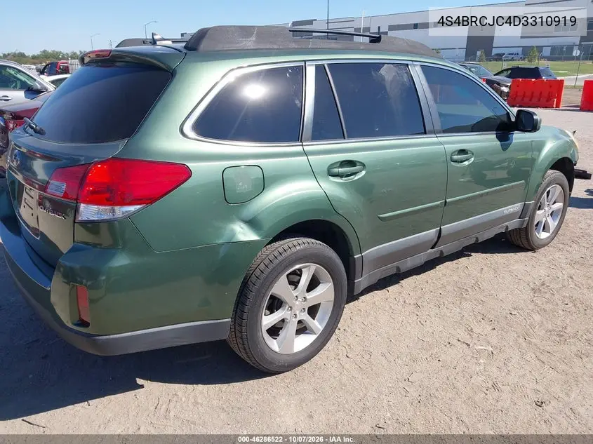 2013 SUBARU OUTBACK VIN 4S4BRCJC4D3310919 — фото 4