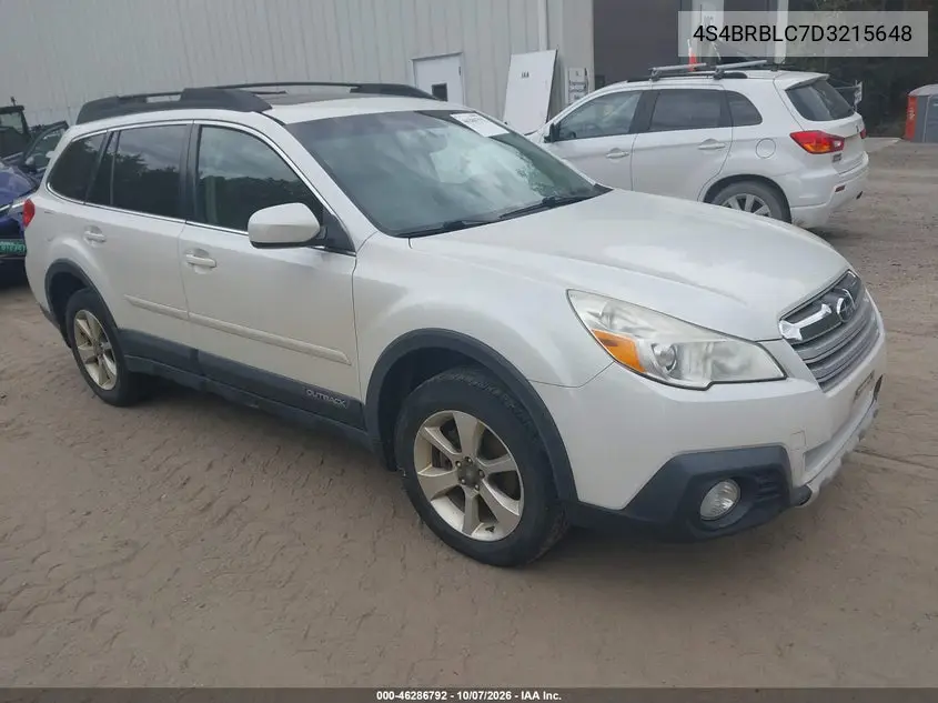 SUBARU OUTBACK 2013, VIN 4S4BRBLC7D3215648