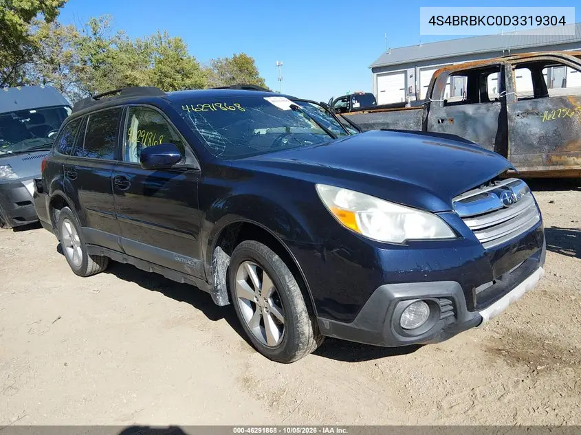 SUBARU OUTBACK 2013, VIN 4S4BRBKC0D3319304