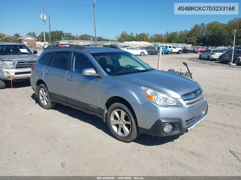 SUBARU OUTBACK 2013, VIN 4S4BRCKC7D3233168