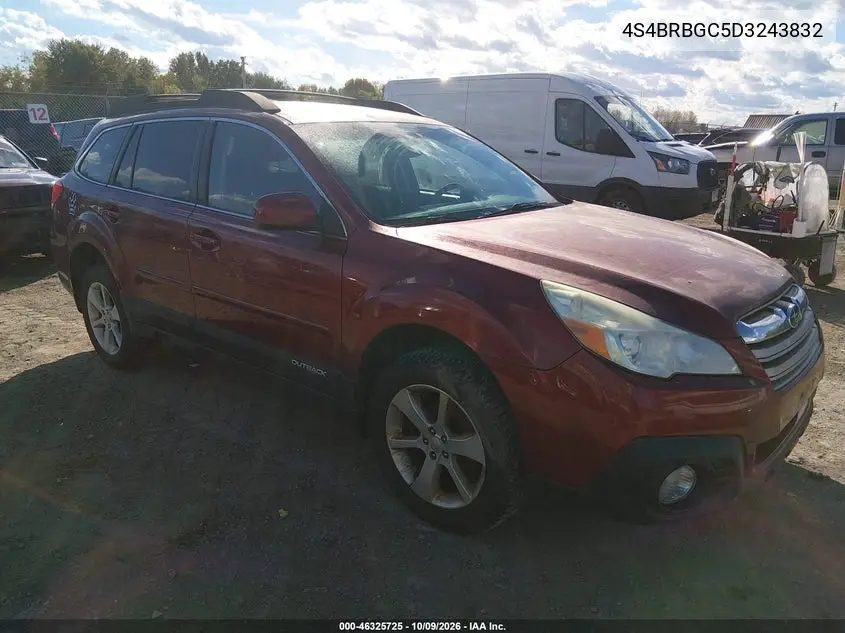 SUBARU OUTBACK 2013, VIN 4S4BRBGC5D3243832