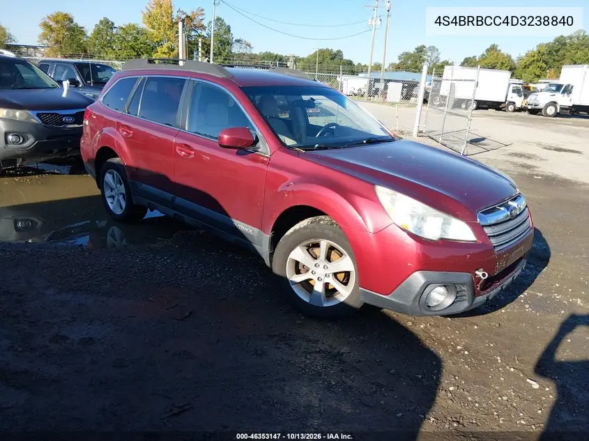 SUBARU OUTBACK 2013, VIN 4S4BRBCC4D3238840
