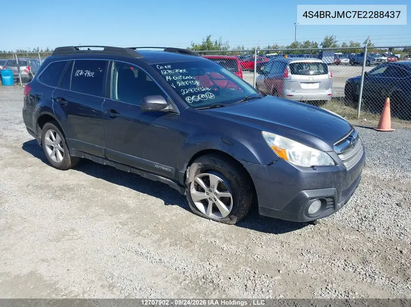 SUBARU OUTBACK 2014, VIN 4S4BRJMC7E2288437