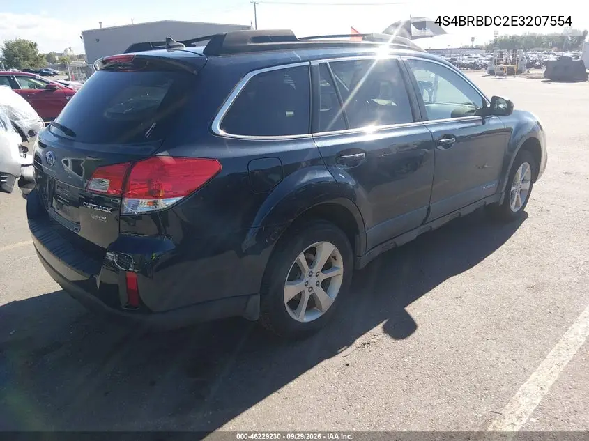2014 SUBARU OUTBACK VIN 4S4BRBDC2E3207554 — фото 4