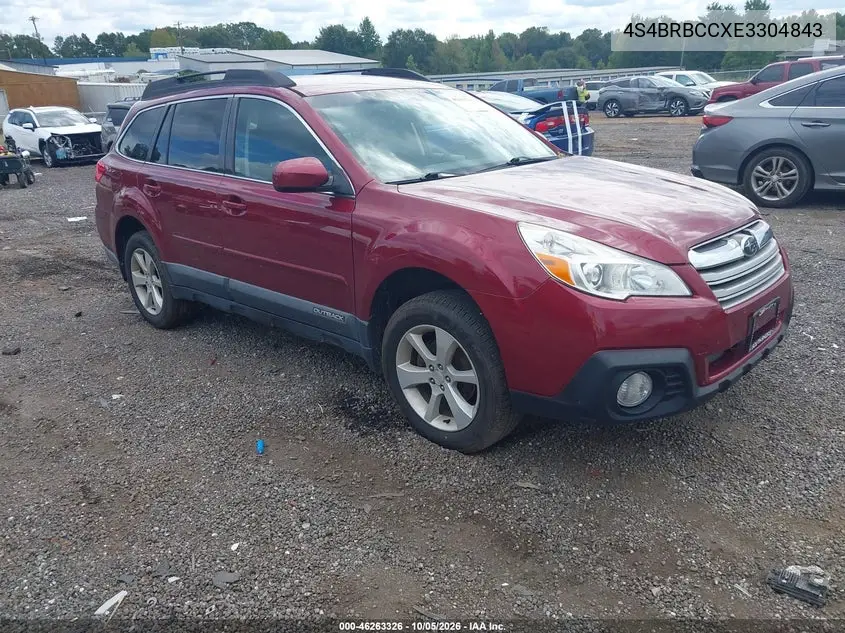 SUBARU OUTBACK 2014, VIN 4S4BRBCCXE3304843