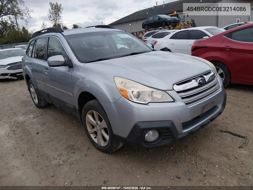SUBARU OUTBACK 2014, VIN 4S4BRCDC0E3214086
