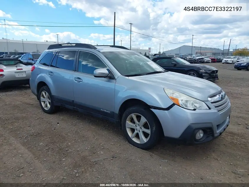 SUBARU OUTBACK 2014, VIN 4S4BRBCC7E3322197