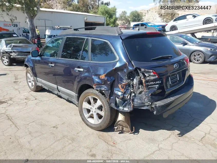 2014 SUBARU OUTBACK VIN 4S4BRBPCXE3234447 — фото 3