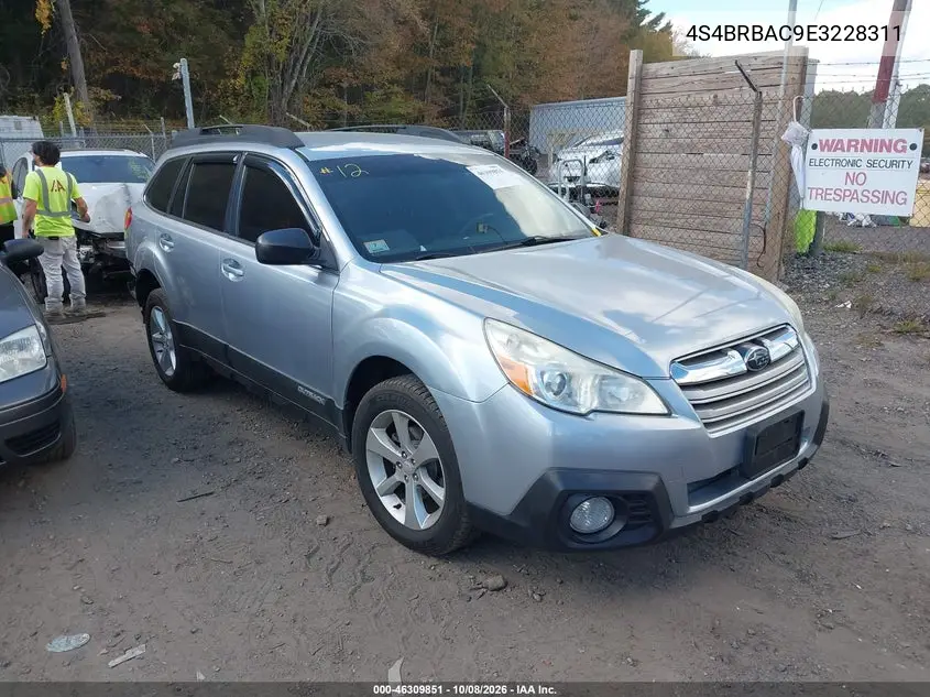 SUBARU OUTBACK 2014, VIN 4S4BRBAC9E3228311