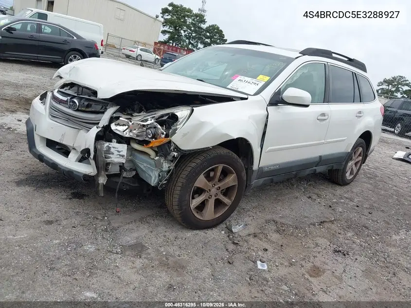 2014 SUBARU OUTBACK VIN 4S4BRCDC5E3288927 — фото 2