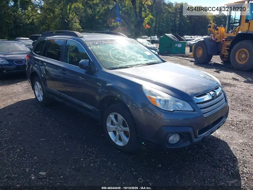 SUBARU OUTBACK 2014, VIN 4S4BRBCC4E3218220