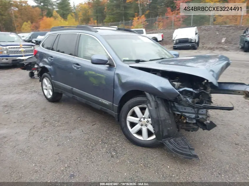 SUBARU OUTBACK 2014, VIN 4S4BRBCCXE3224491
