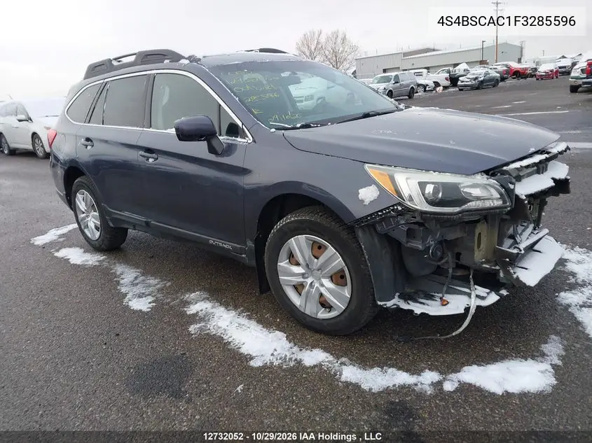 SUBARU OUTBACK 2015, VIN 4S4BSCAC1F3285596