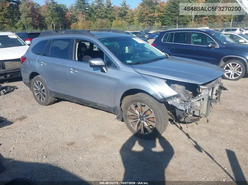 SUBARU OUTBACK 2015, VIN 4S4BSALC5F3270200
